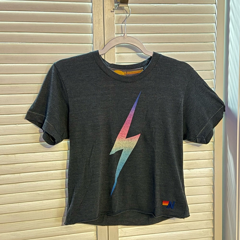 Aviator Nation boyfriend tee - Rainbow pink